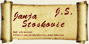 Janja Stošković vizit kartica